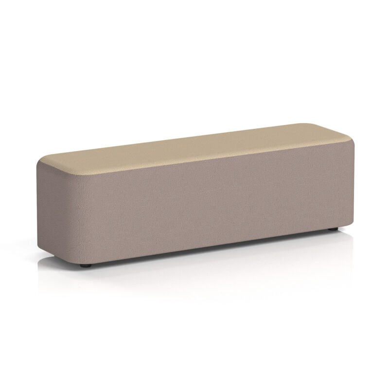 harlestone rectangular stool in two tone