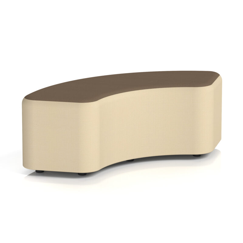 harlestone curved stool in two tone