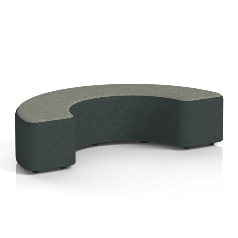harlestone curved stool in two tone