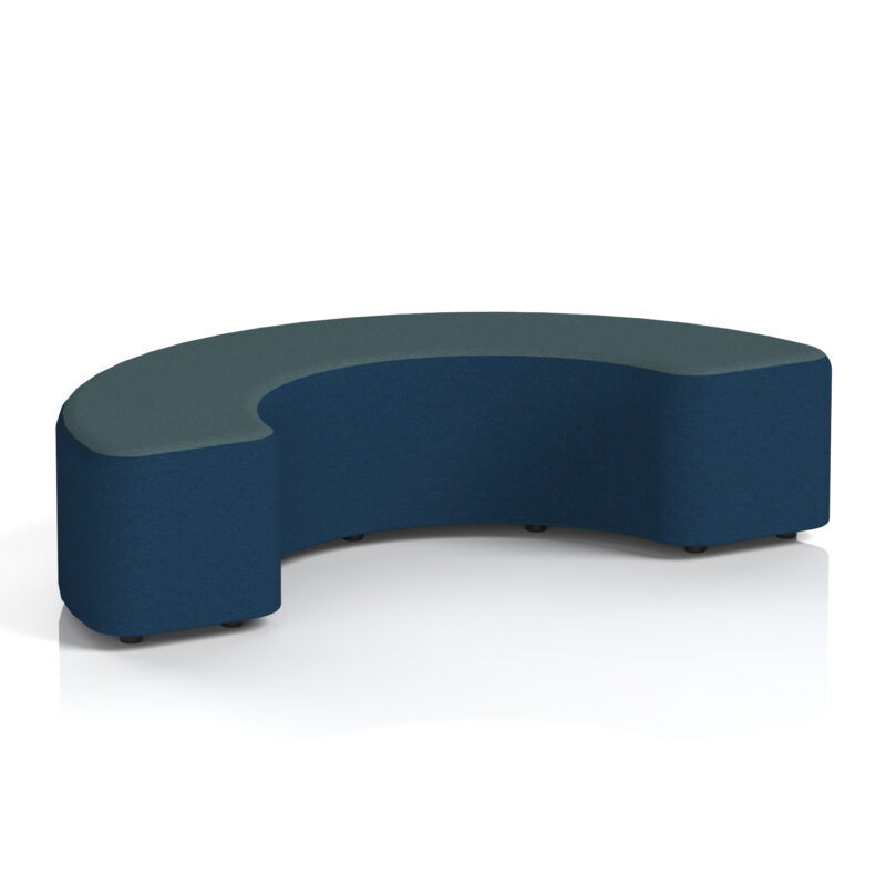 harlestone curved stool in two tone
