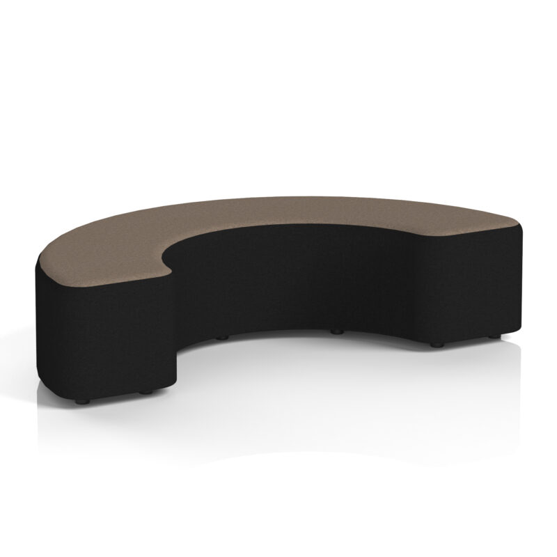 harlestone curved stool in two tone