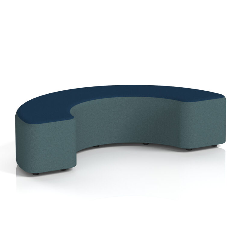 harlestone curved stool in two tone