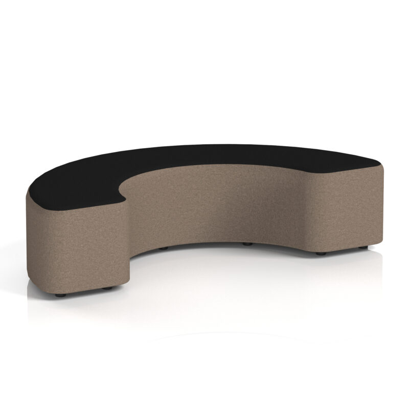 harlestone curved stool in two tone