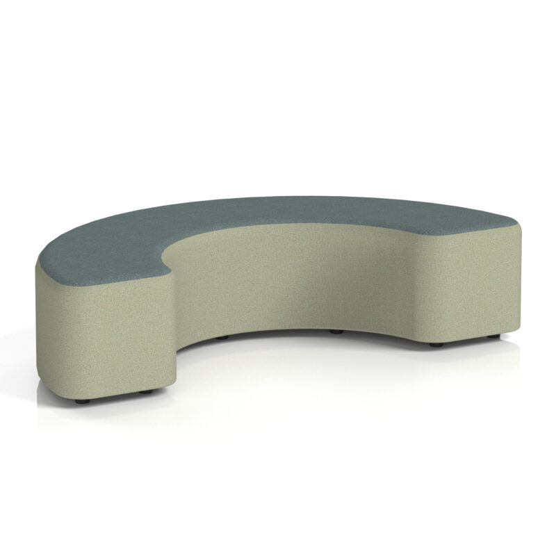 harlestone curved stool in two tone