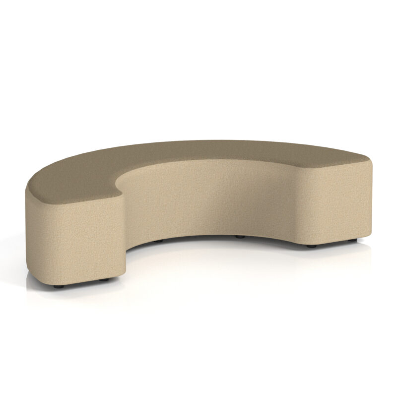 harlestone curved stool in two tone