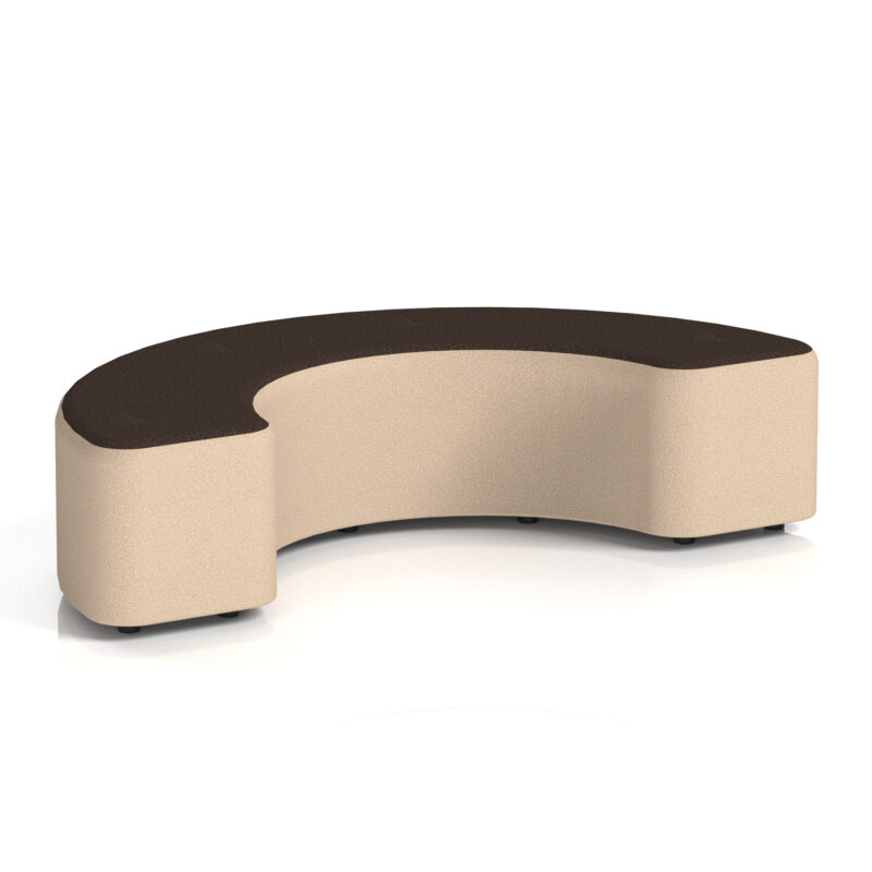 harlestone curved stool in two tone