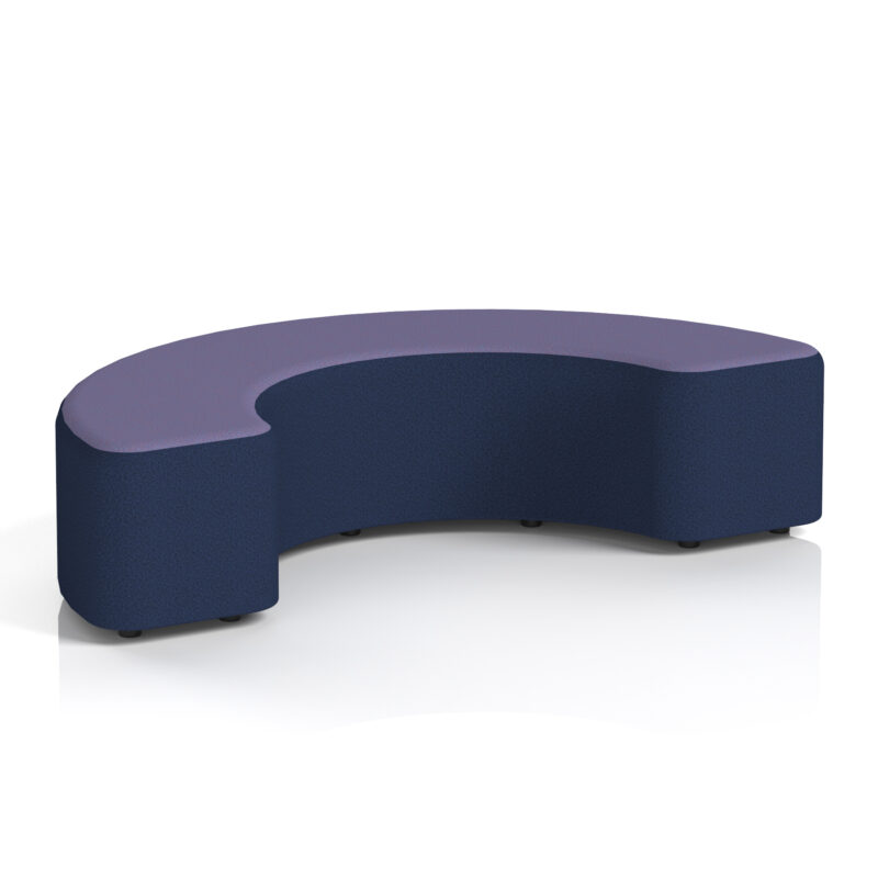 harlestone curved stool in two tone