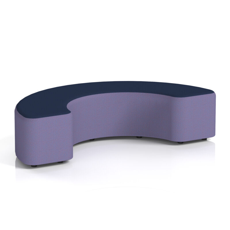 harlestone curved stool in two tone