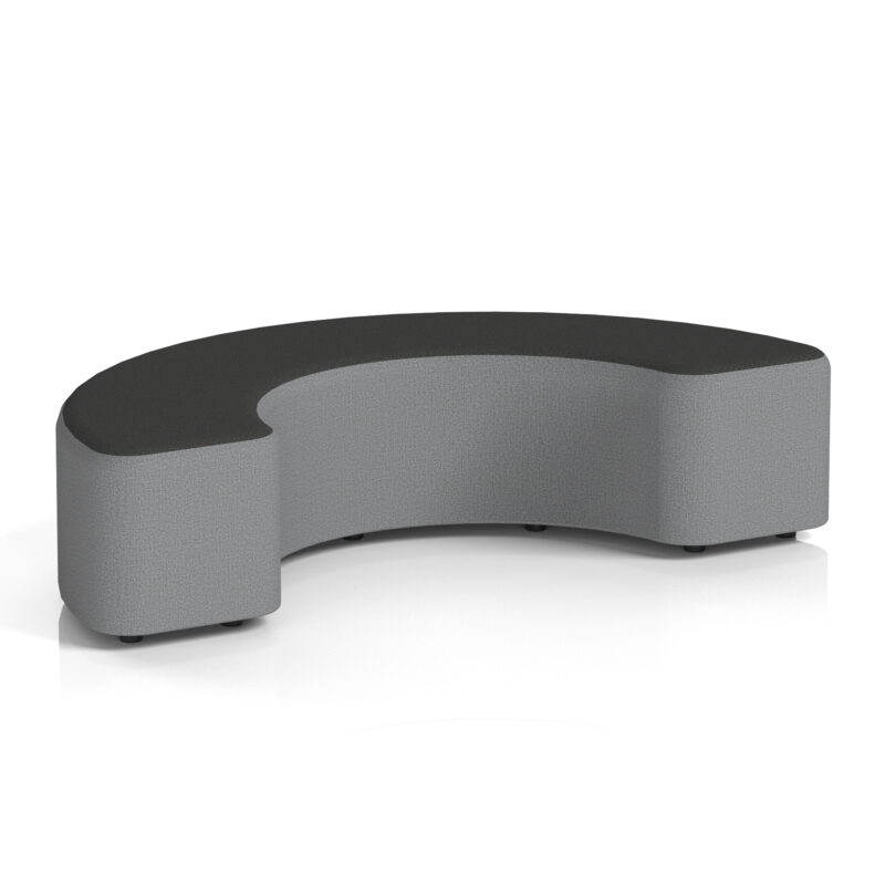 harlestone curved stool in two tone