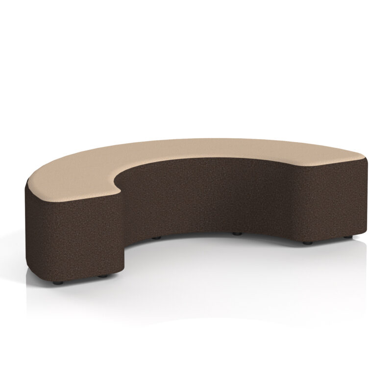 harlestone curved stool in two tone