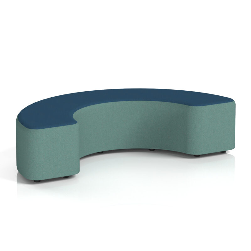 harlestone curved stool in two tone