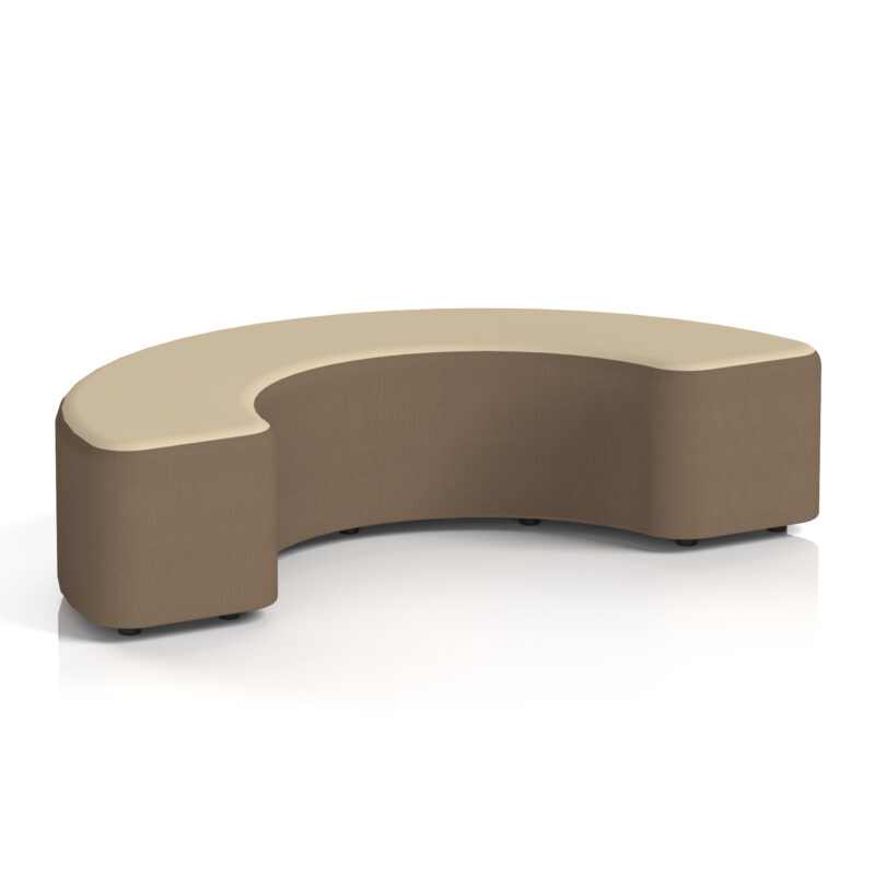 harlestone curved stool in two tone