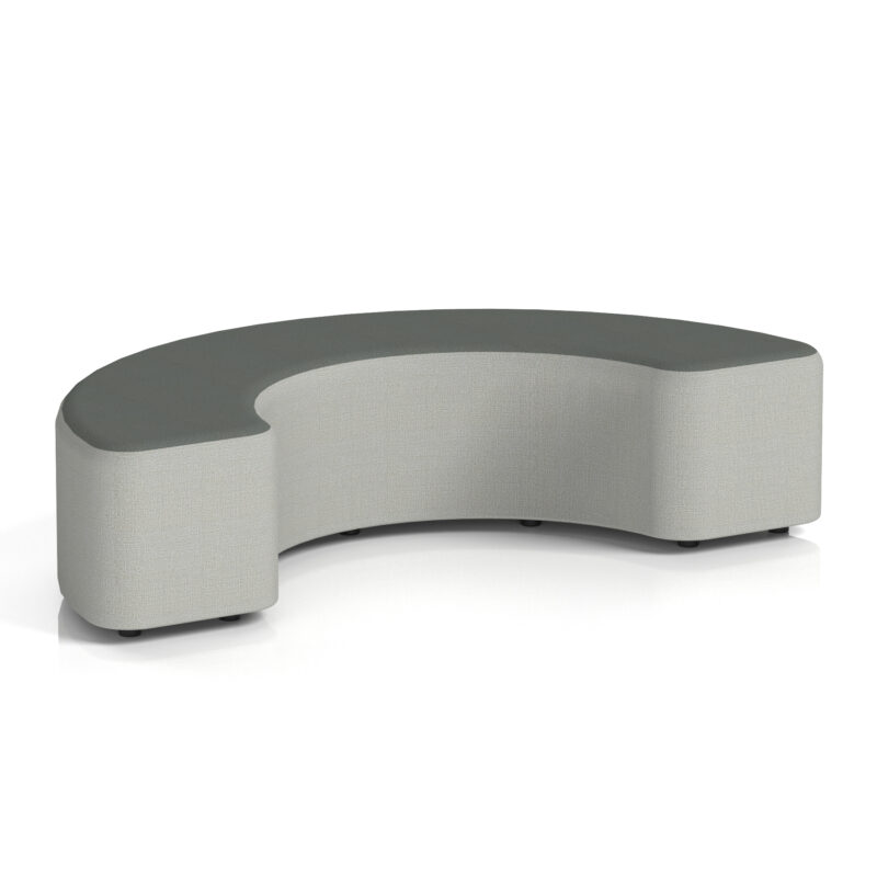 harlestone curved stool in two tone