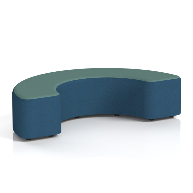 harlestone curved stool in two tone