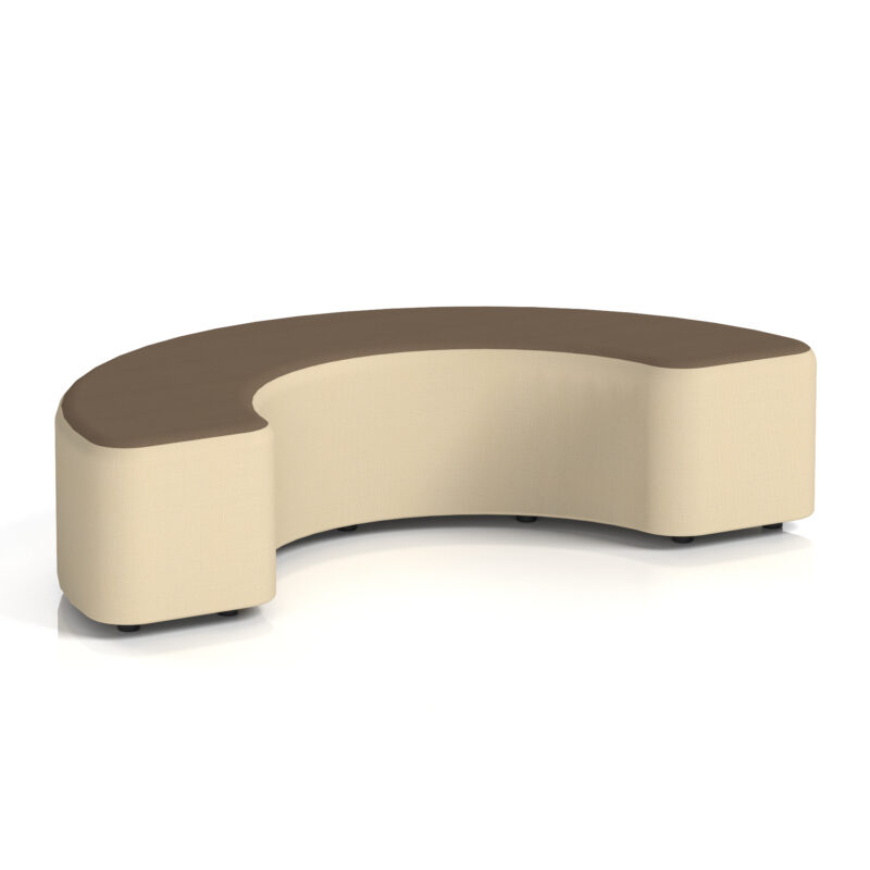 harlestone curved stool in two tone