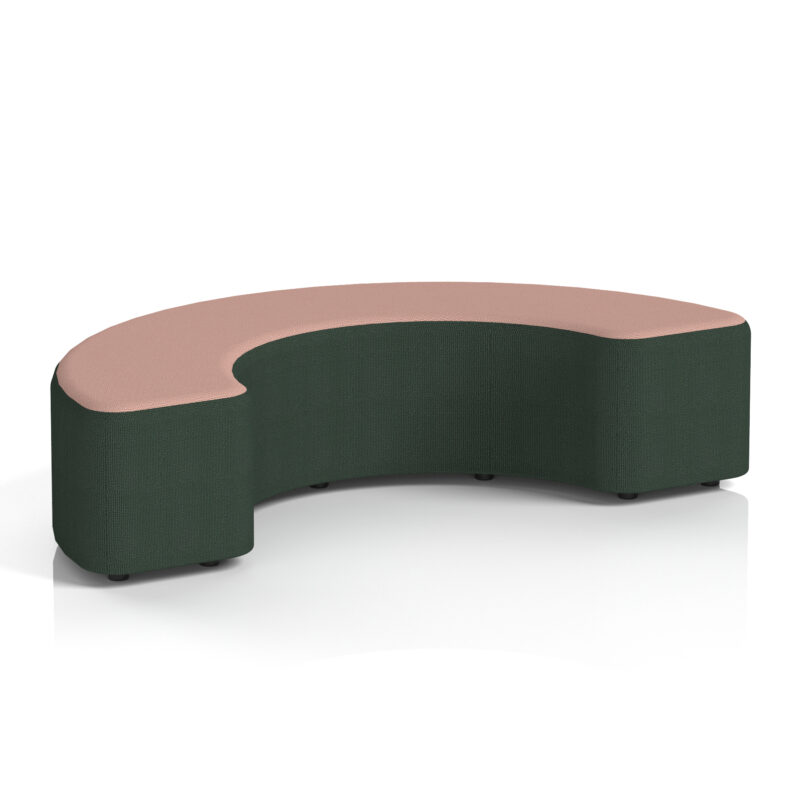 harlestone curved stool in two tone