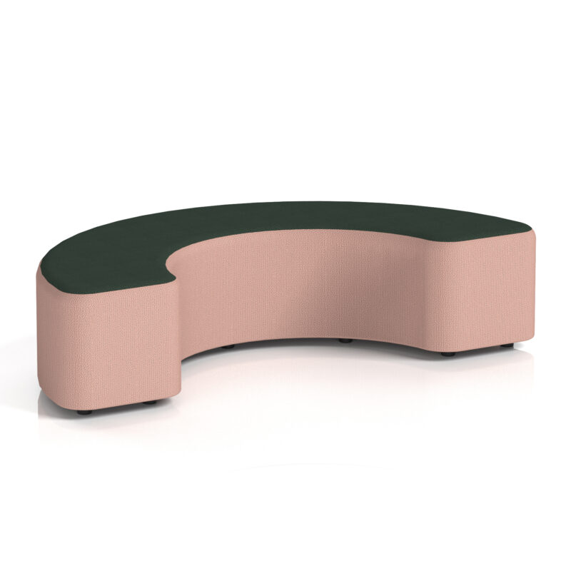 harlestone curved stool in two tone