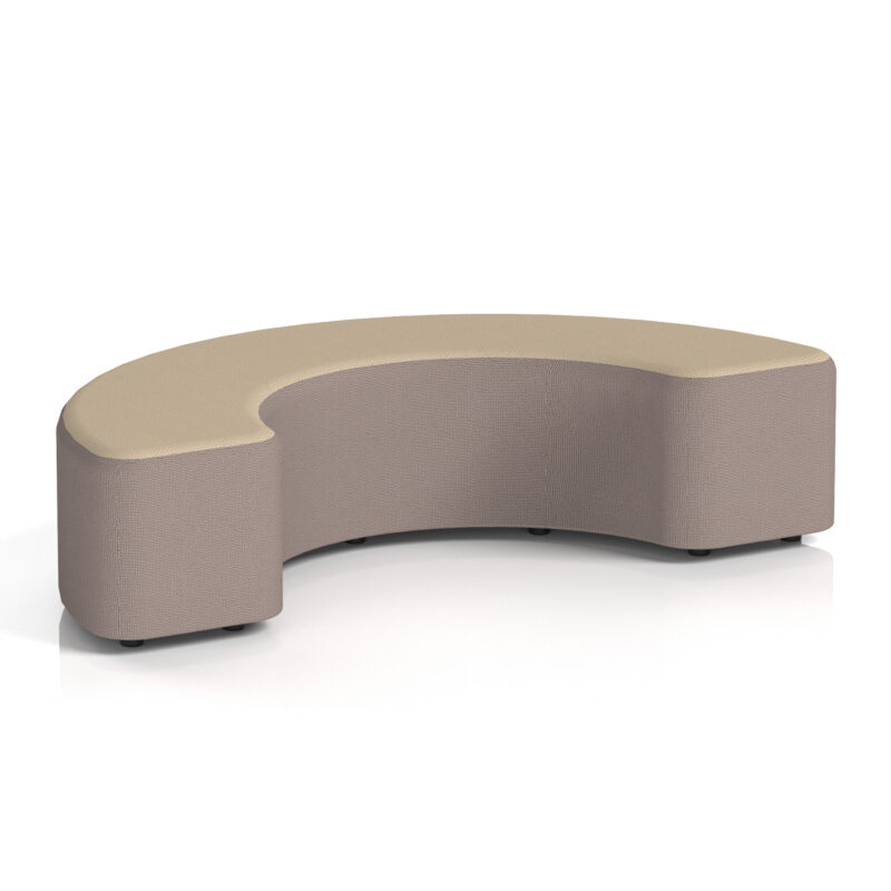 harlestone curved stool in two tone