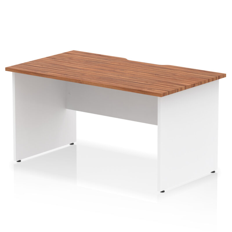 impulse scalloped edge 1400mm straight desk panel end leg