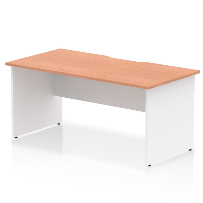 impulse scalloped edge 1600mm straight desk panel end leg