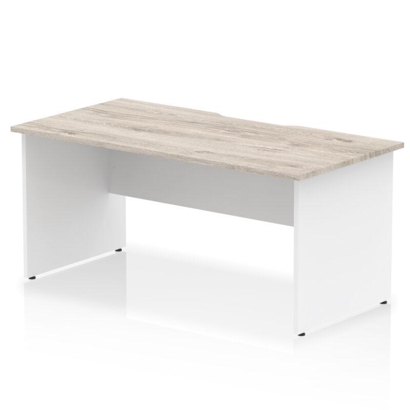 impulse scalloped edge 1600mm straight desk panel end leg