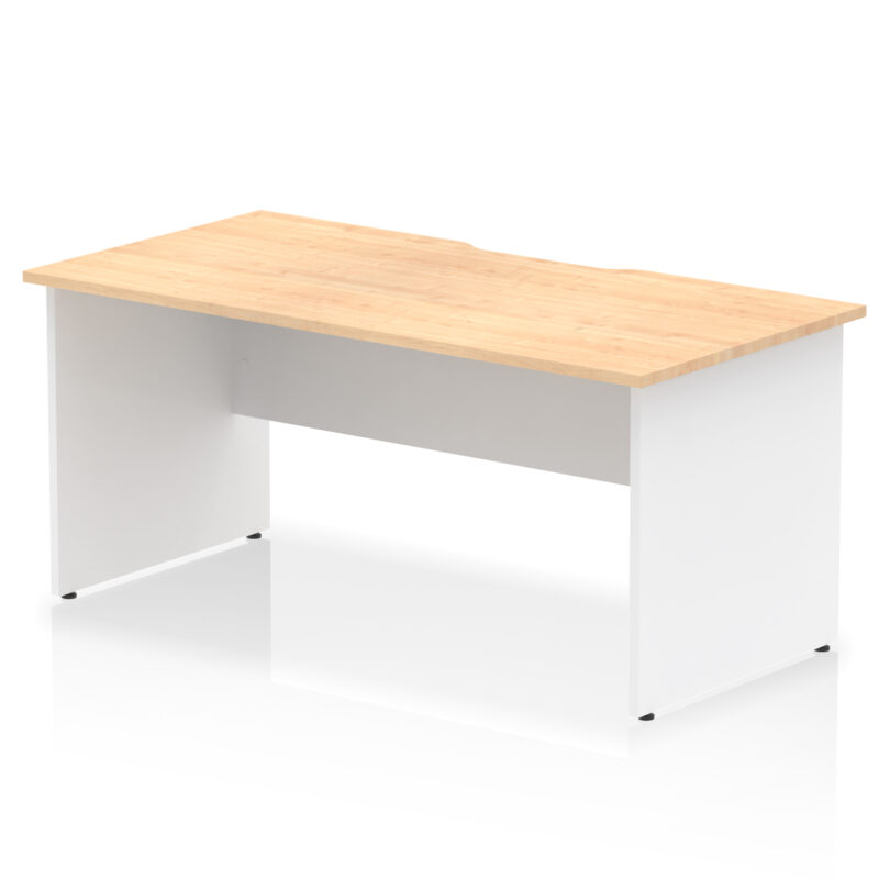 impulse scalloped edge 1600mm straight desk panel end leg