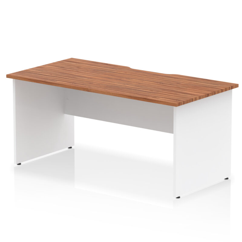 impulse scalloped edge 1600mm straight desk panel end leg